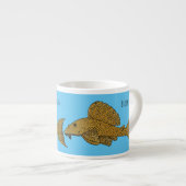 Tasse Expresso Illustration de poisson Pleco (Devant droit)