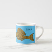Tasse Expresso Illustration de poisson Pleco (Droite)