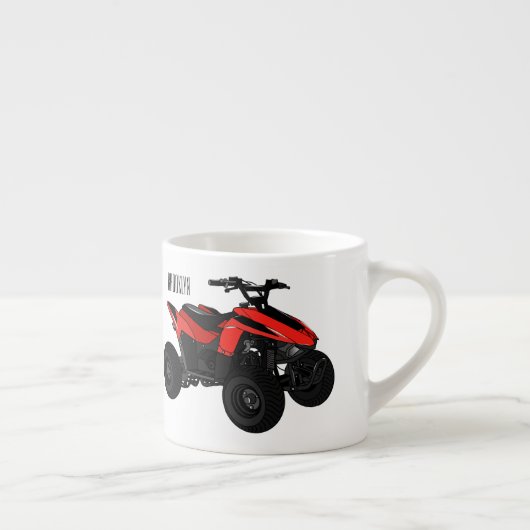Tasse Expresso Illustration de Quad bike atv (Droite)