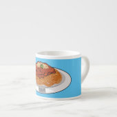 Tasse Expresso Illustration de Spaghetti (Devant droit)