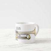 Tasse Expresso Illustration de trompette (Devant droit)