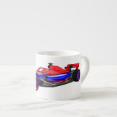 Tasse Expresso Illustration de voiture de course professionnelle (Devant droit)