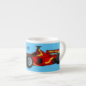 Tasse Expresso Illustration de voitures de course à grande vitess (Devant droit)
