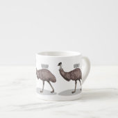 Tasse Expresso Illustration d'Emu bird (Devant droit)