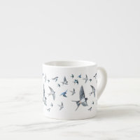 Illustration des oiseaux hirondelles en vol