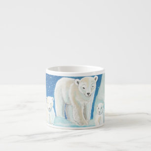 Tasse Expresso Illustration des ours polaires