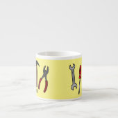 Tasse Expresso Illustration des outils de menuiserie (Devant)