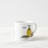 Tasse Expresso Illustration d'huile d'olive (Devant droit)