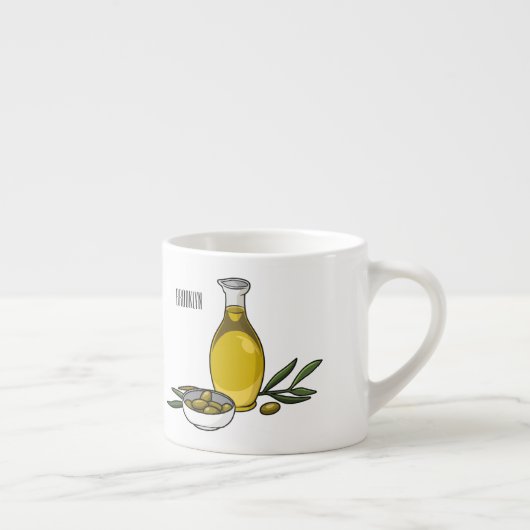 Tasse Expresso Illustration d'huile d'olive (Droite)