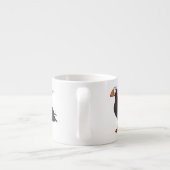 Tasse Expresso Illustration d'oiseau bouffon touffu (Dos)