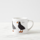 Tasse Expresso Illustration d'oiseau bouffon touffu (Droite)