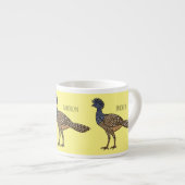 Tasse Expresso Illustration d'oiseau de curassow (Devant droit)