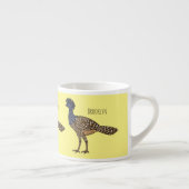Tasse Expresso Illustration d'oiseau de curassow (Droite)