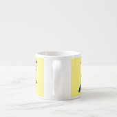 Tasse Expresso Illustration d'oiseau de jay bleu (Dos)