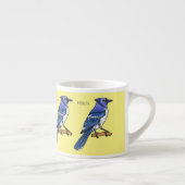 Tasse Expresso Illustration d'oiseau de jay bleu (Droite)