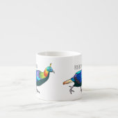 Tasse Expresso Illustration d'oiseau monal himalayen (Devant)