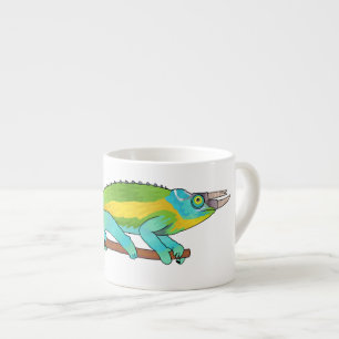 Tasse Expresso Illustration du caméléon de Jackson