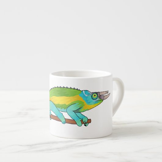 Tasse Expresso Illustration du caméléon de Jackson (Devant droit)