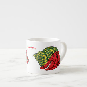 Tasse Expresso Illustration du crabe mignon