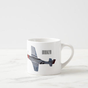 Tasse Expresso Illustration d'un avion de chasse-bombardier