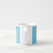 Tasse Expresso Illustration d'un caniche brun joyeux (Dos)