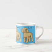 Tasse Expresso Illustration d'un caniche brun joyeux (Droite)