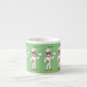 Tasse Expresso Illustration d'un chef tigre drôle et mignon