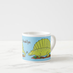 Tasse Expresso Illustration d'un dimétrodon vert mignon
