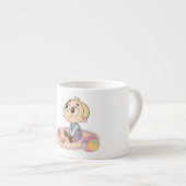 Tasse Expresso Illustration d'un garçon émerveillé (Devant droit)