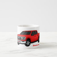 Illustration d'une camionnette rouge mou