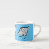 Tasse Expresso Illustration d'une caricature de poisson stingray (Droite)