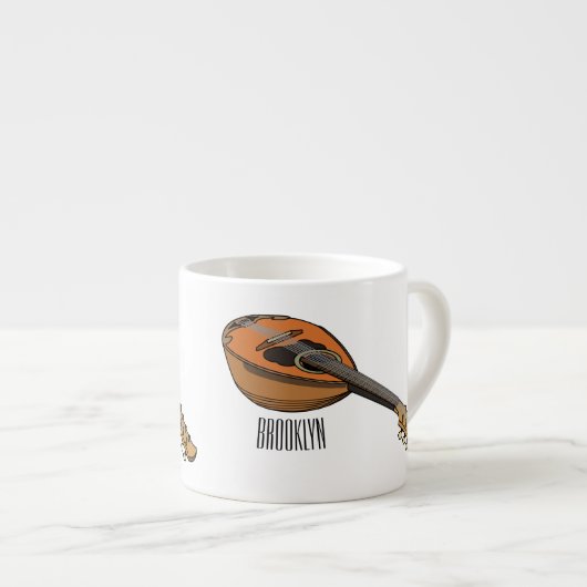 Tasse Expresso Illustration en mandoline (Devant droit)