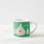 Tasse Expresso Illustration végétale de caricature à l'ail mignon (Droite)