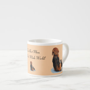 Tasse Expresso image de chien de caresse de maman de beagle