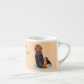 Tasse Expresso image de chien de caresse de maman de beagle (Droite)