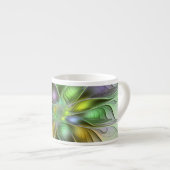 Tasse Expresso Imaginaire coloré Fleur moderne Abstrait Fractal (Devant droit)