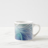 Tasse Expresso Imaginaire Floral, Fleur Fractale Abstraite coloré (Droite)
