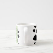 Tasse Expresso Impression De Vache, Spots De Vache, Noir Et Blanc (Dos)