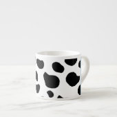 Tasse Expresso Impression De Vache, Spots De Vache, Noir Et Blanc (Devant droit)