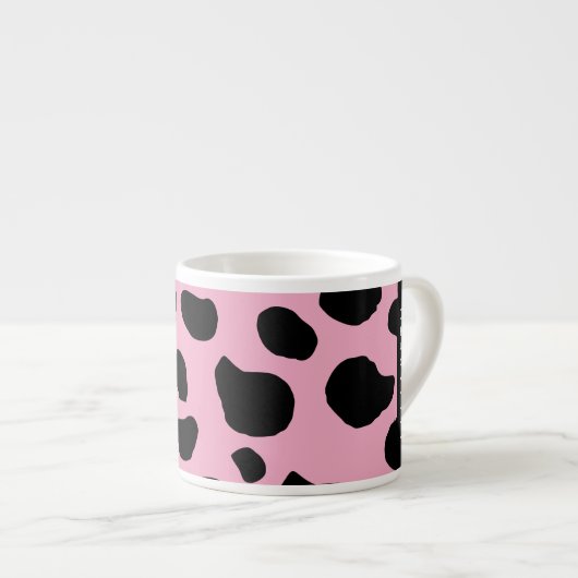 Tasse Expresso Impression De Vache, Spots De Vache, Vache Rose, V (Devant droit)
