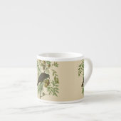 Tasse Expresso Impression d'oiseau Grackle violet d'Audubon Botan (Devant droit)