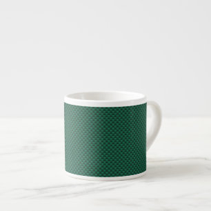 Tasse Expresso Impression en fibre de carbone vert sarcelle