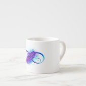 Tasse Expresso Infinity with purple feather (Devant droit)