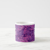 Tasse Expresso Infirmière autorisée RN Caduceus sur Fuchsia Camo (Devant)