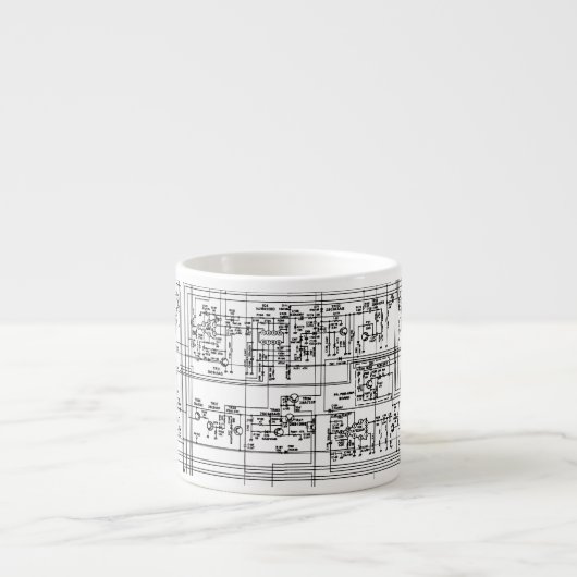 Tasse Expresso Ingénieur matériel informatique de circuit schéma (Devant)