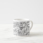 Tasse Expresso Ingénieur matériel informatique de circuit schéma (Devant droit)