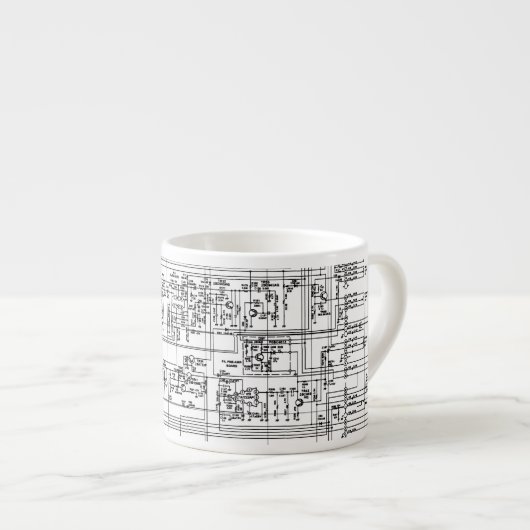 Tasse Expresso Ingénieur matériel informatique de circuit schéma (Devant droit)