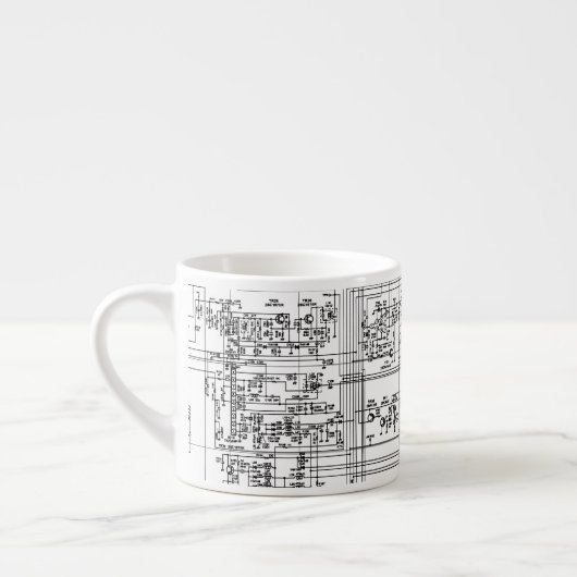 Tasse Expresso Ingénieur matériel informatique de circuit schéma (Gauche)
