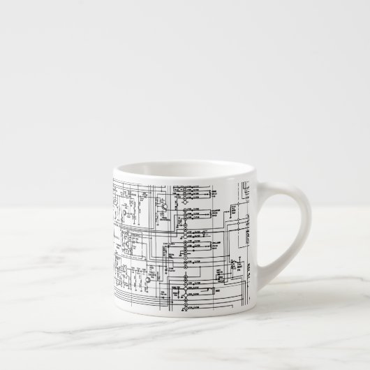 Tasse Expresso Ingénieur matériel informatique de circuit schéma (Droite)