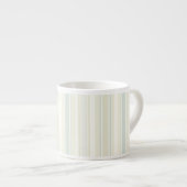 Tasse Expresso Initial Neutral Dusty Blue Stripe Rustic Farmhouse (Devant droit)